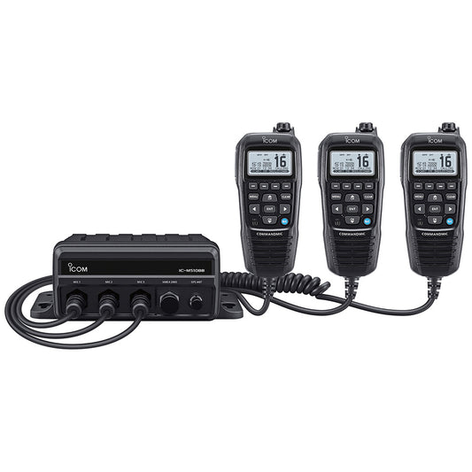 Icom IC-M510BB 21 Black Box VHF w/Black Command Mic  3 Command Mic Ports [M510BB 21 USA]