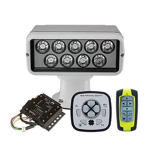 ACR RCL-100 LED White Searchlight w/URP-103 Wired Point Pad, URC-104 Master Controller  URH-103 Wireless Handheld Remote [1976]