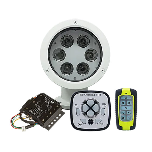 ACR RCL-50 LED White Searchlight w/URP-103 Wired Point Pad, URC-104 Master Controller  URC-103 Wireless Handheld Remote [1980]