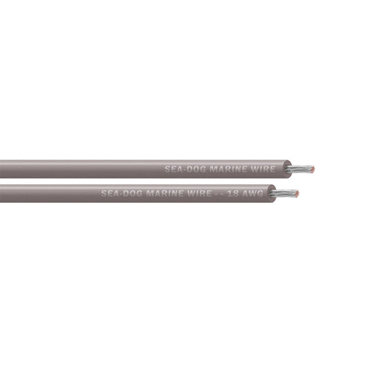 Sea-Dog 18 AWG Grey Primary Wire - 25' [8018110]