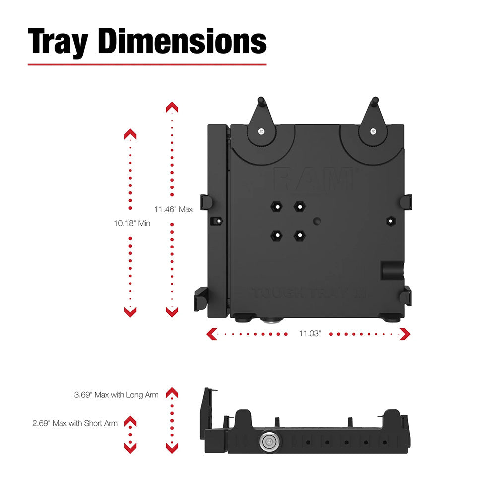 RAM Mount RAM No-Drill Laptop Mount f/'19-26 Chevy Silverado, Tahoe  More [RAM-VB-203-SW3]