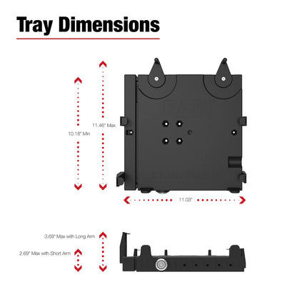 RAM Mount RAM Universal Drill-Down Vehicle Laptop Mount [RAM-VBD-122-SW3]