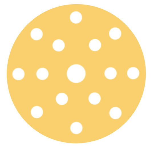RUPES MULTIPURPOSE Paper Abrasive Discs 150mm (6") - 15 Holes - P80 Grit *Box of 50pcs [9.45PD080]
