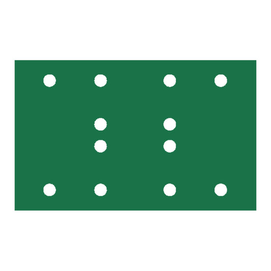 RUPES PROCUT Film Abrasive Sheet 80mm x130mm (3.15" x 5.1") - 12 Holes - P68 Grit *Box of 100pcs [9.45FB080]
