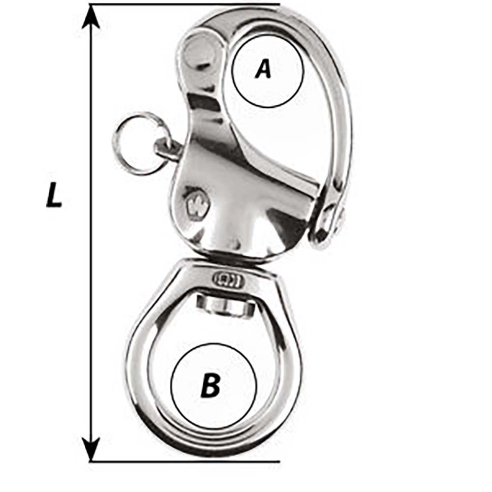 Wichard HR Snap Shackle - Large Bail - Length 80mm [2373W]