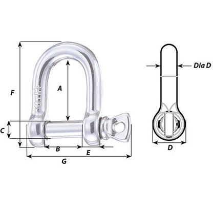 Wichard HR D Shackle - Diameter 15/32" [11206W]